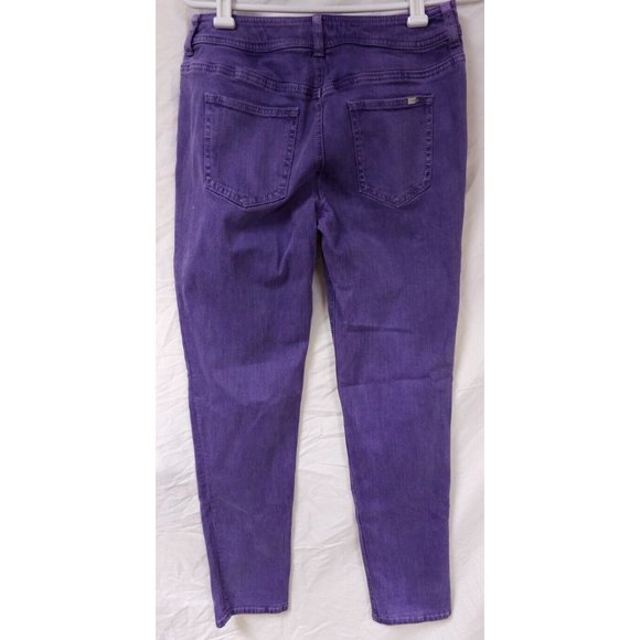 So Slimming By Chico’s Womens 0.5 Purple Tapered Stretch Mid Rise Jeans 30X31 - Picture 5 of 10